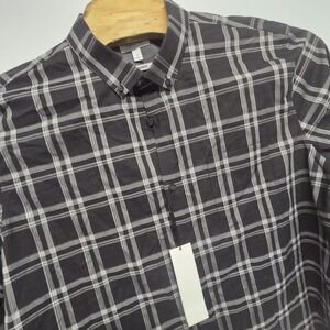 Calvin Klein Long Sleeve Shirt Plaid Infinite Button Up Mens Shirt Size XL New